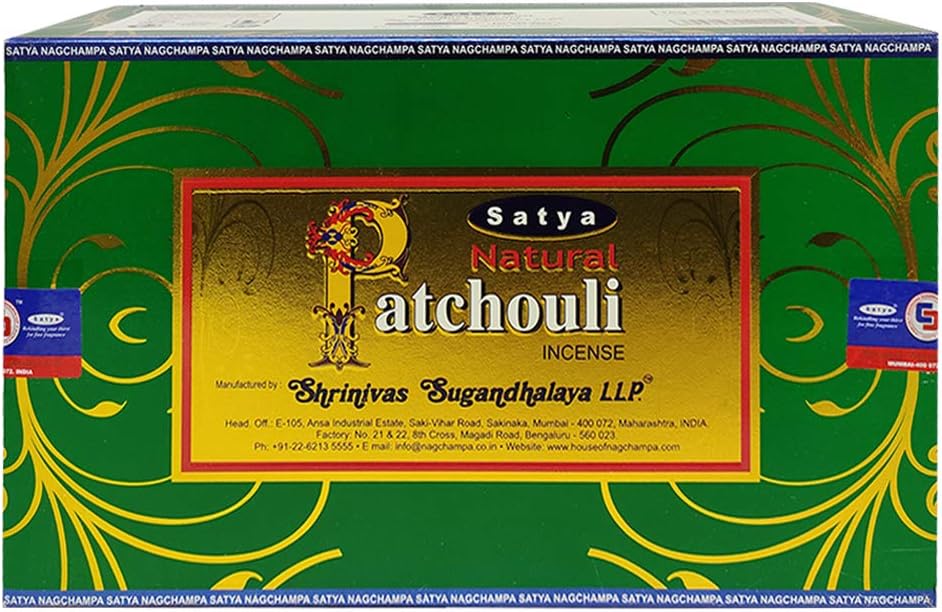 TRUMIRI Natural Patchouli Incense Sticks and Holder Bundle