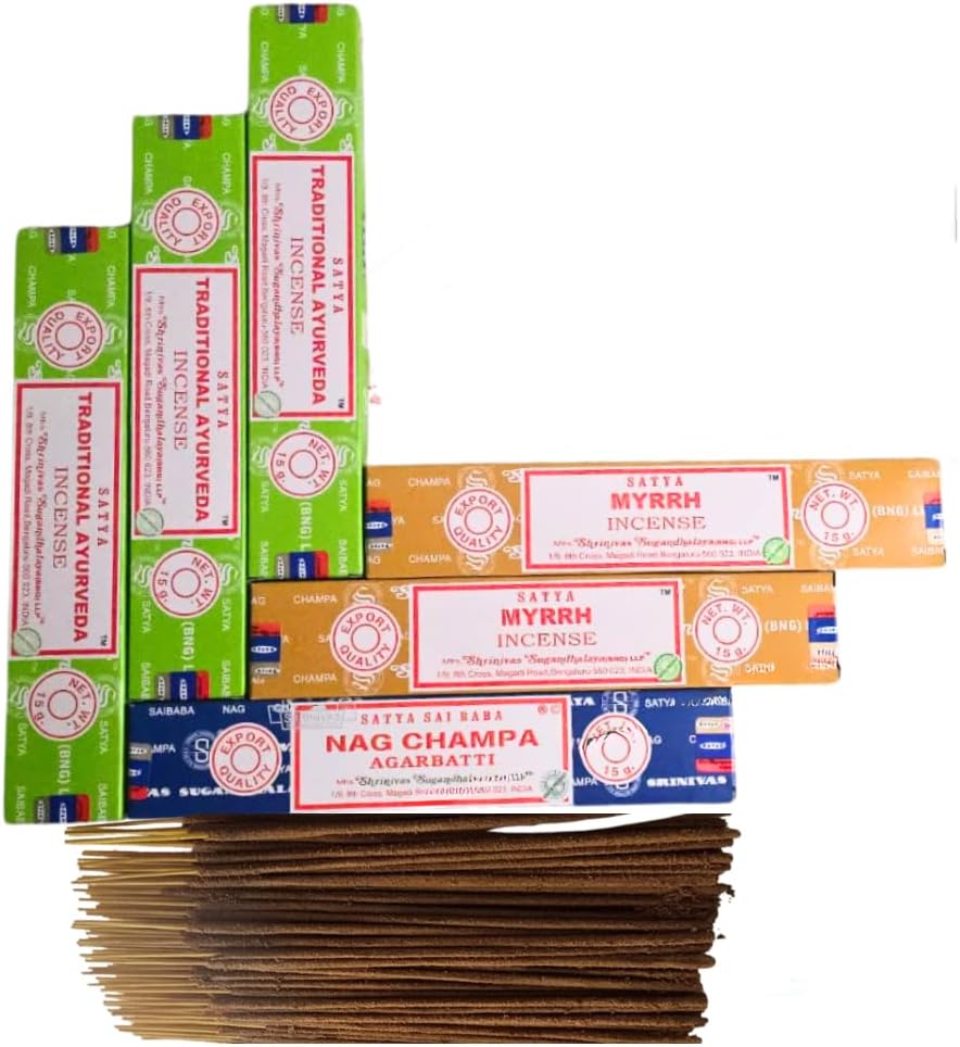 ANKCIENSE Incense Holder with 3 Fragrances 90 Sticks Variety Pack
