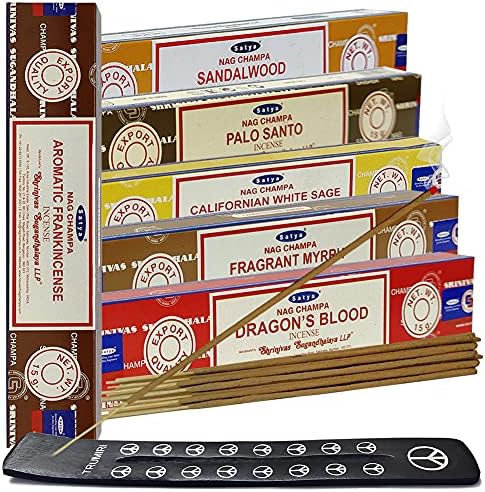 Satya Incense Sticks Variety Pack 10 with Holder