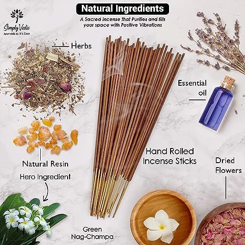 Simply Vedic Nag Champa Incense Sticks 250g with Holder
