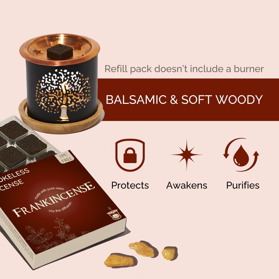Aromafume Frankincense Incense Bricks 3 Trays x 9 Pieces Refill Pack