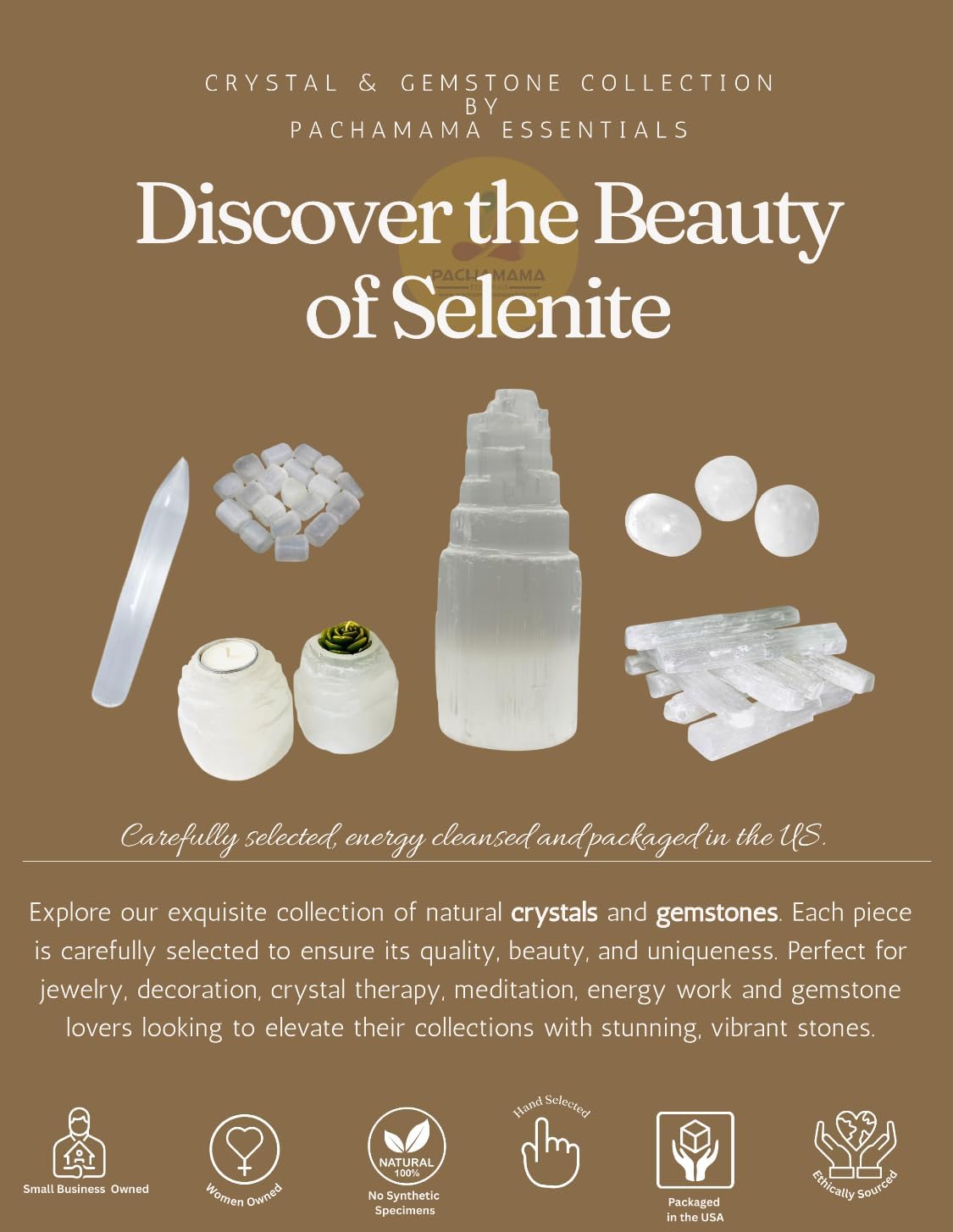 Organic White Sage Palo Santo Selenite Healing Kit