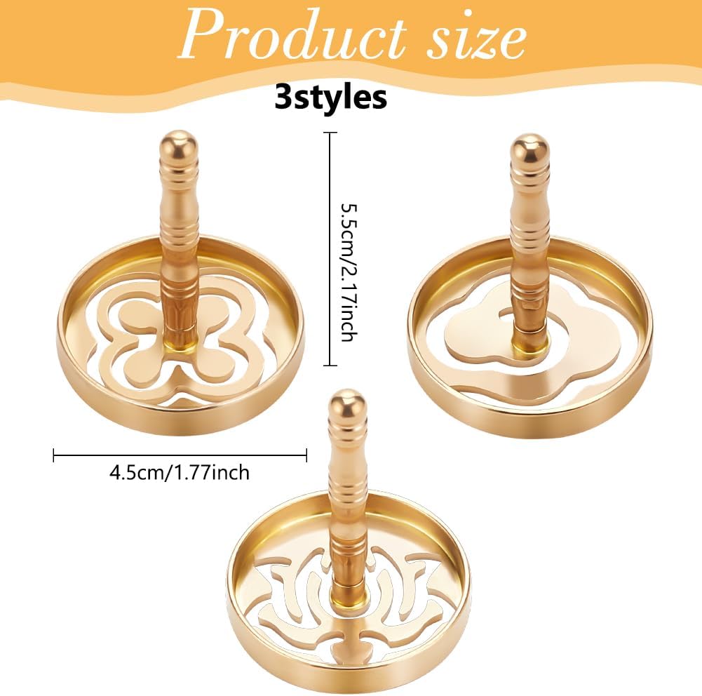 WEBEEDY 3 Pcs Brass Incense Pressing Tools