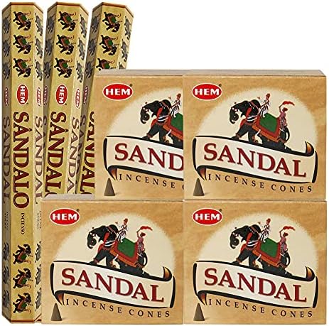 TRUMIRI Sandalwood Incense Sticks and Cone Holder Bundle