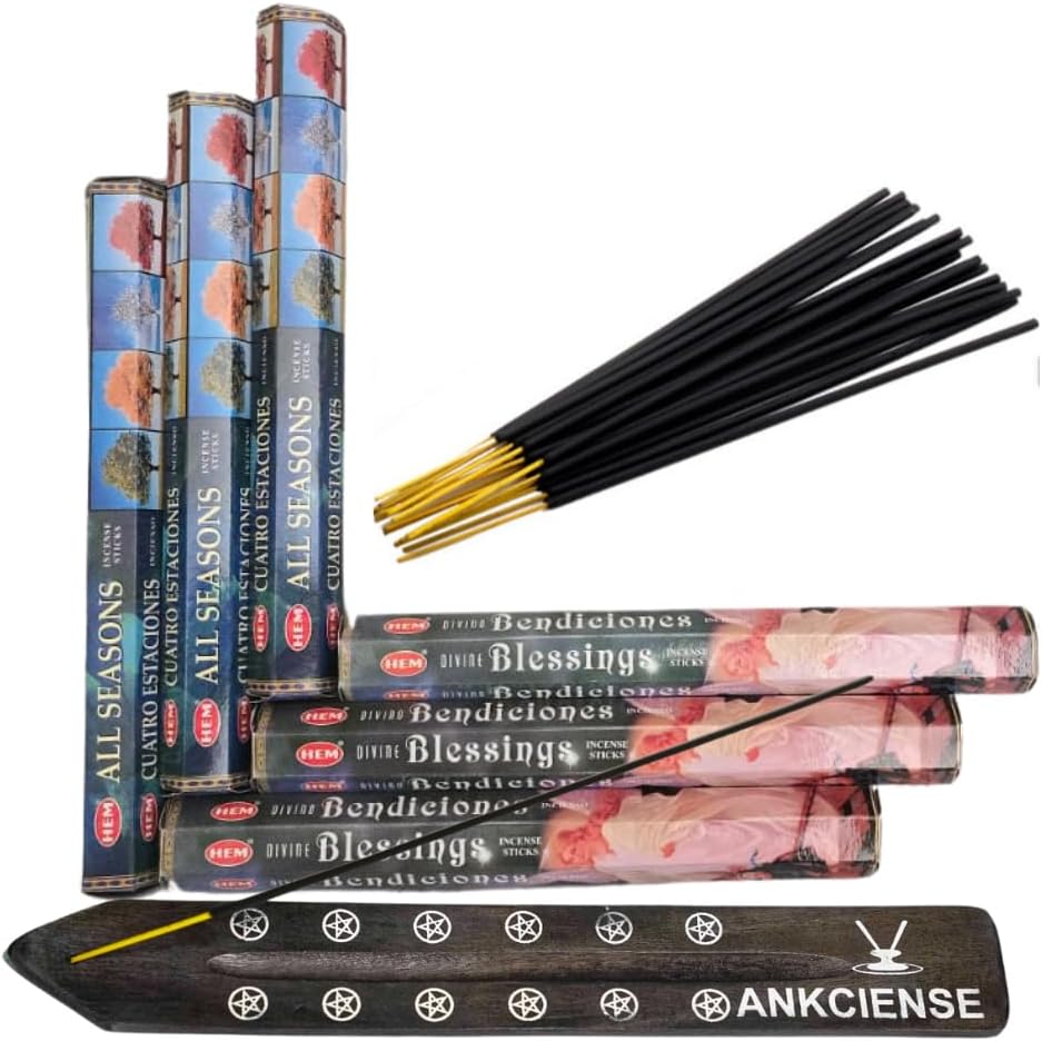 Sandalwood Vanilla Incense Bundle with Holder 120 Sticks