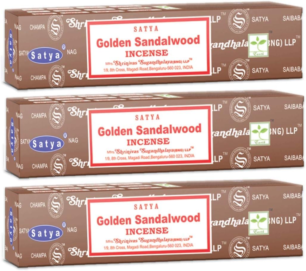 3 Packs Satya Sai Baba Nag Champa Incense Sticks 15g Box