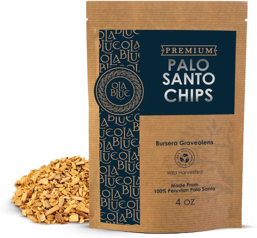 OLA BLUE Palo Santo Chips 4oz Natural Sustainable from Peru