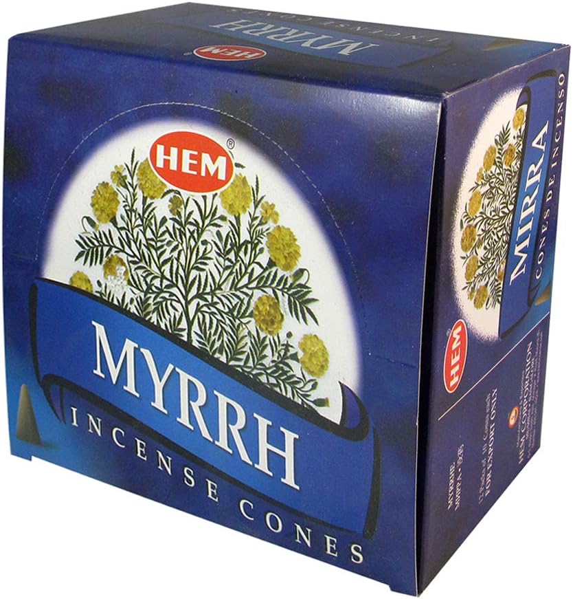 Trumiri Myrrh Incense Cones and Cone Burner Set