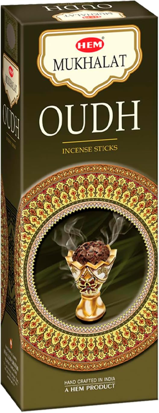HEM Mukhalat Oudh Incense Sticks 120 Sticks 6 Boxes 9 Inches Long