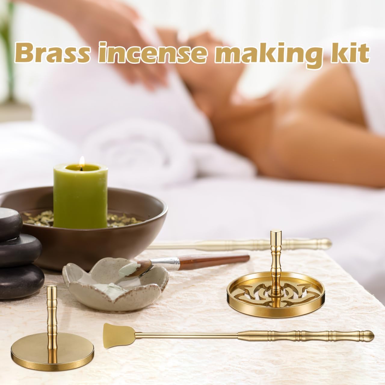 DOITOOL 5 Pcs Brass Incense Kit for Aromatherapy