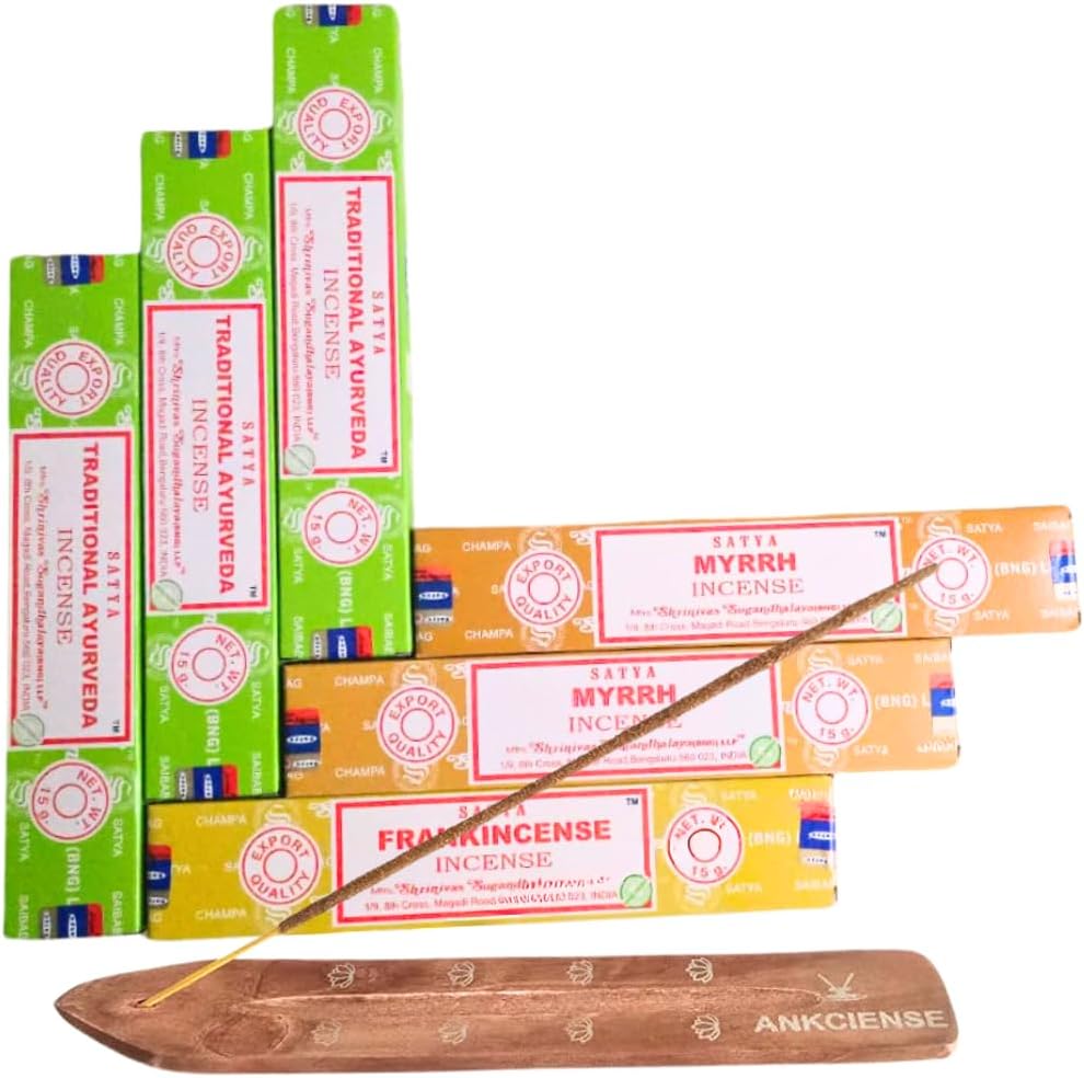 ANKCIENSE Incense Holder Pack of 3 with 90 Sticks