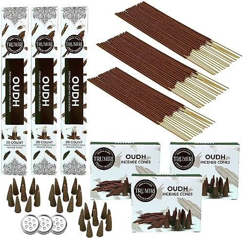 TRUMIRI Oud Incense Sticks Cones Combo Pack