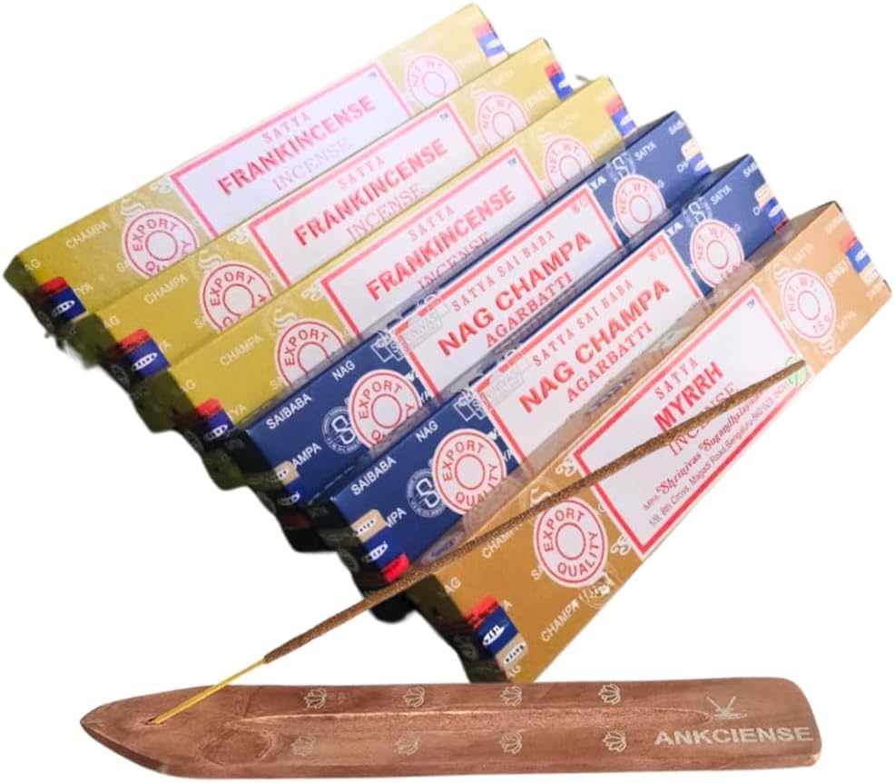 ANKCIENSE Incense Holder Pack of 3 with 90 Sticks 1