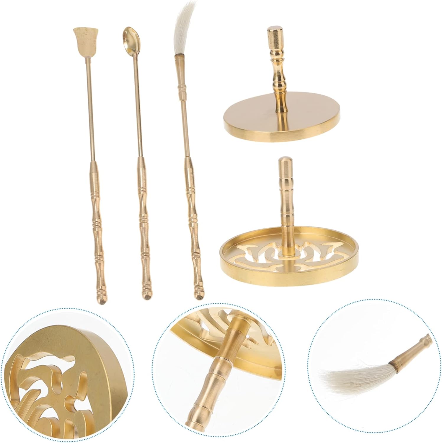 5Pcs Brass Incense Tools Kit for Making and Burning Incense