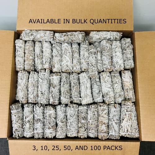 MECKA White Sage Smudge Sticks 3 Pack for Cleansing and Relaxation