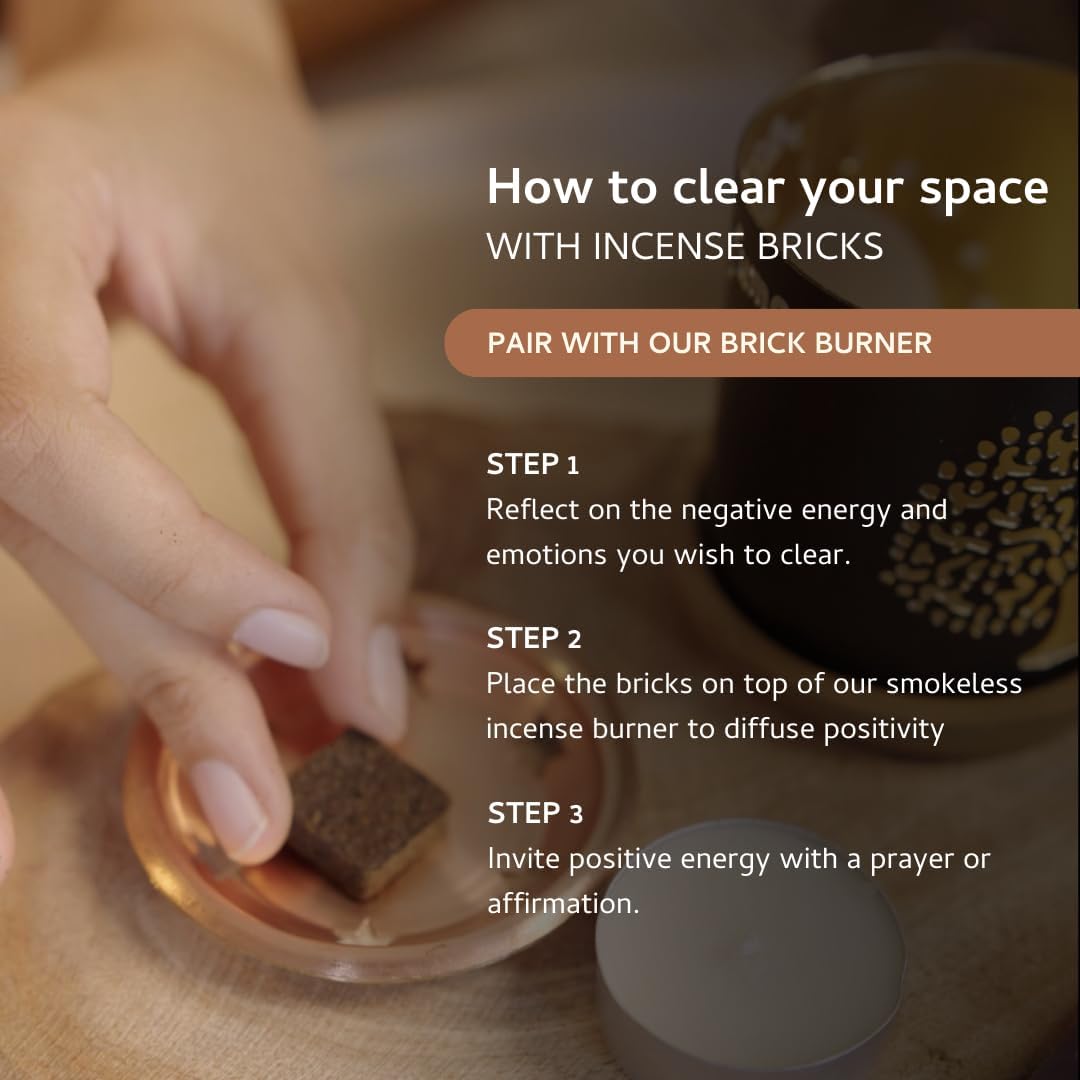 Palo Santo Sandalwood Smokeless Incense Bricks for Home Aromatherapy and Spiritual Use