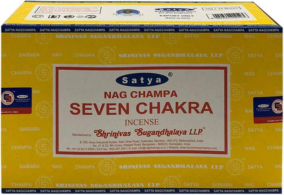 Seven Chakra Incense Sticks and Holder Set