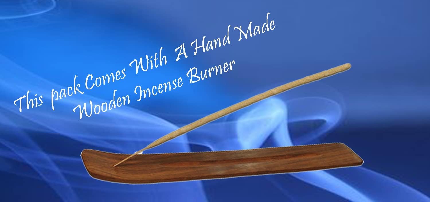 Nag Champa Incense 6 Pack Variety with Wooden Burner