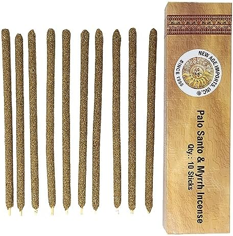 New Age Imports Premium Palo Santo Myrrh Incense Sticks 7-8 10 Pack