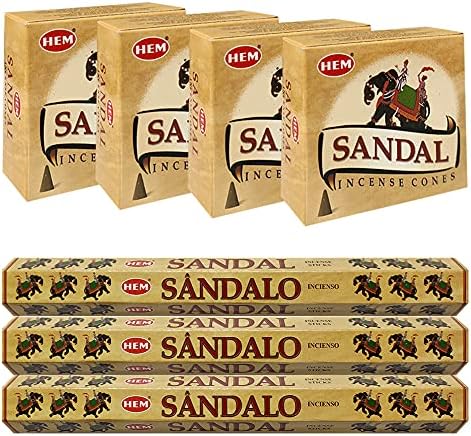 TRUMIRI Sandalwood Incense Sticks and Cone Holder Bundle