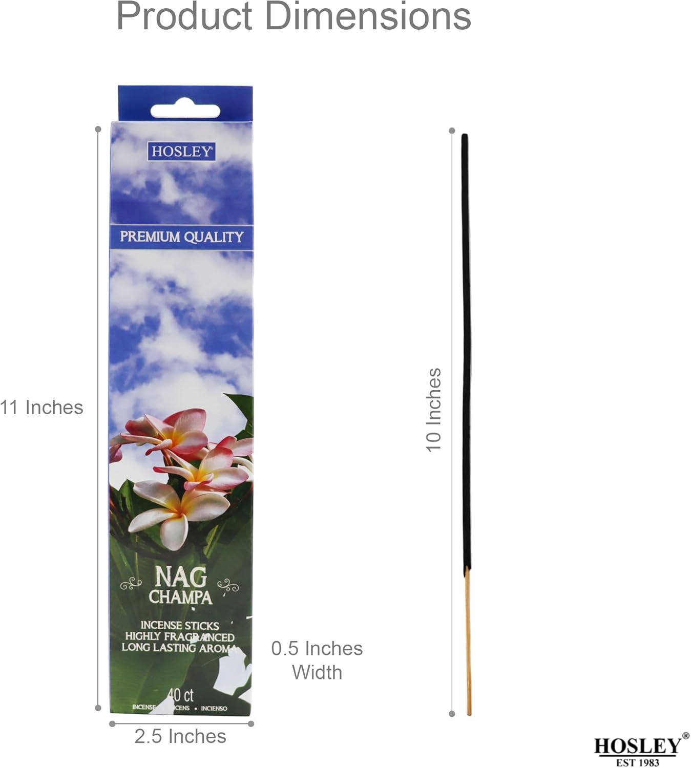 Hosley Nag Champa 240 Incense Sticks Bundle