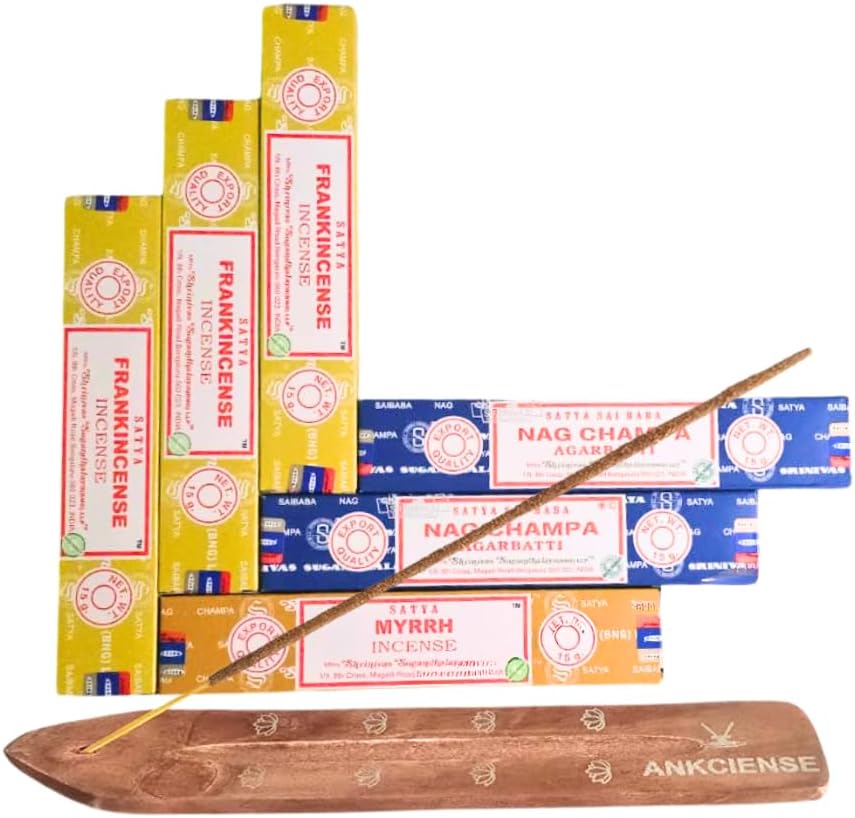 ANKCIENSE Incense Holder Pack of 3 with 90 Sticks 1