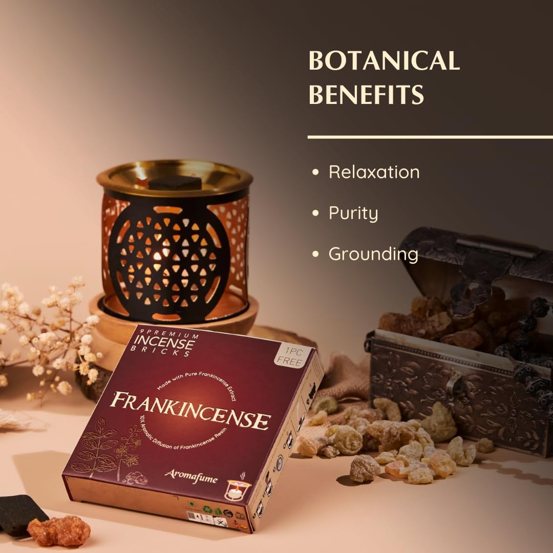 Aromafume Frankincense Incense Bricks 3 Trays x 9 Pieces Refill Pack