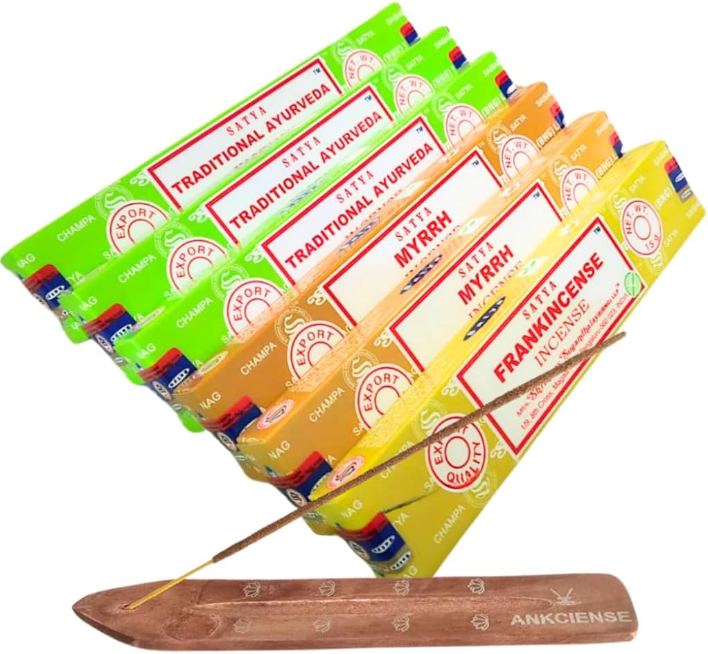ANKCIENSE Incense Holder Pack of 3 with 90 Sticks