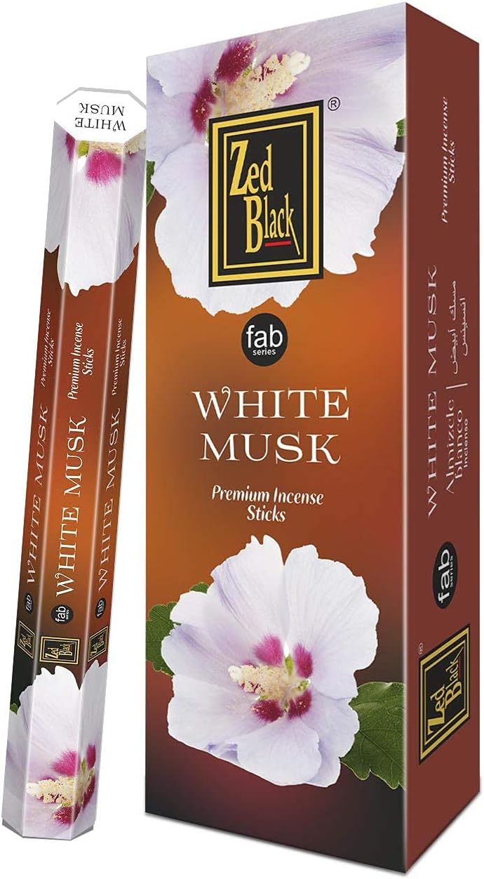 Zed Black White Musk Incense Sticks 120 Pieces