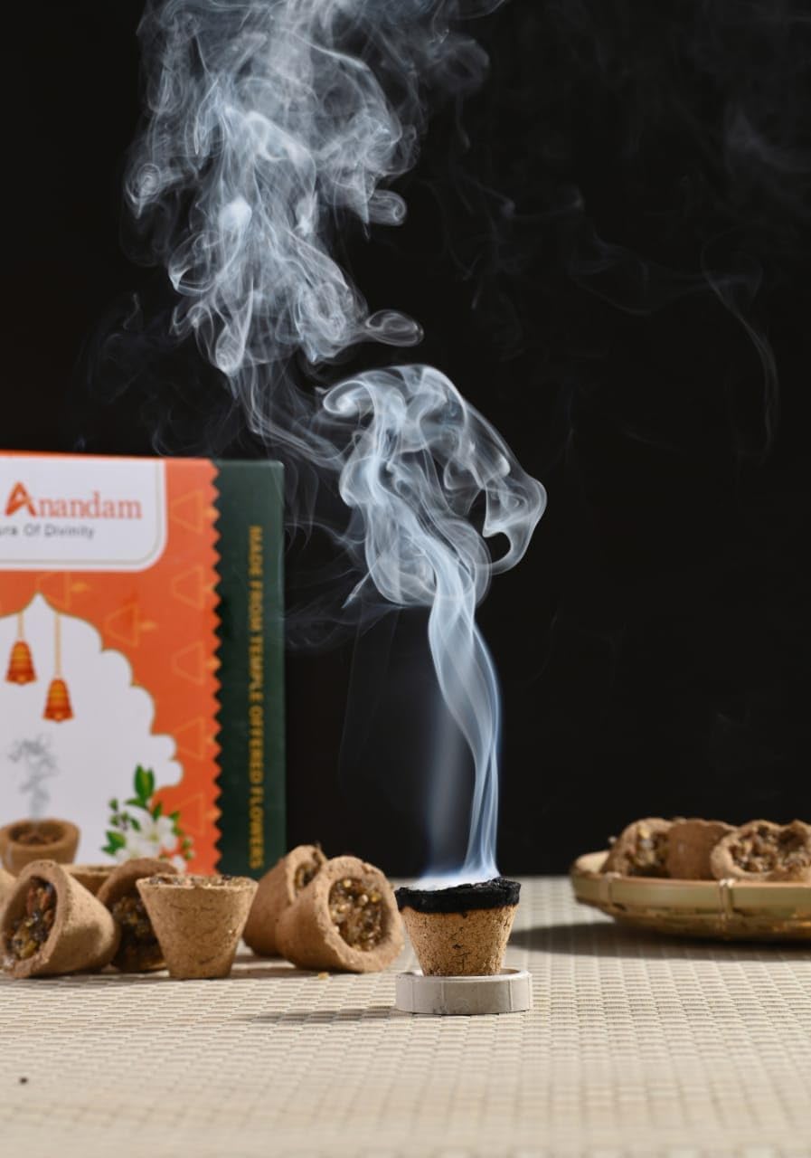 Organic Sambrani Havan Cups for Pooja Pack of 15