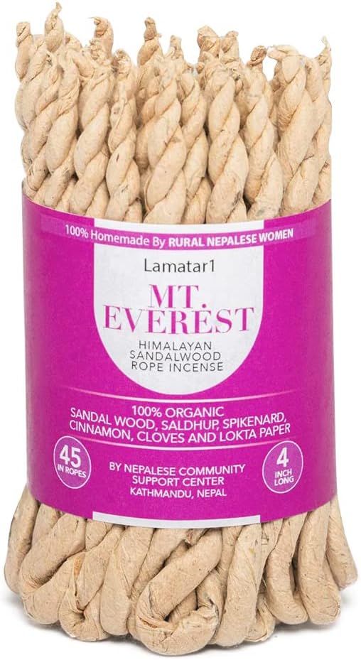 Handmade Himalayan Sandalwood Organic Tibetan Rope Incense from Nepal