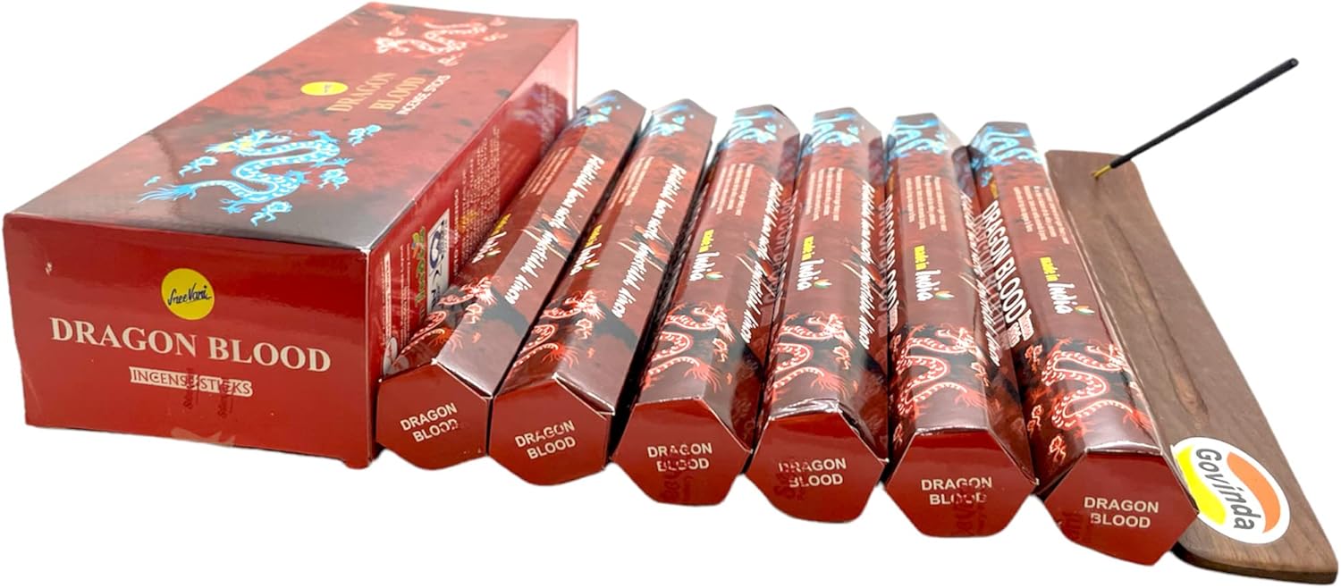 Dragon Blood Incense Sticks and Holder Bundle