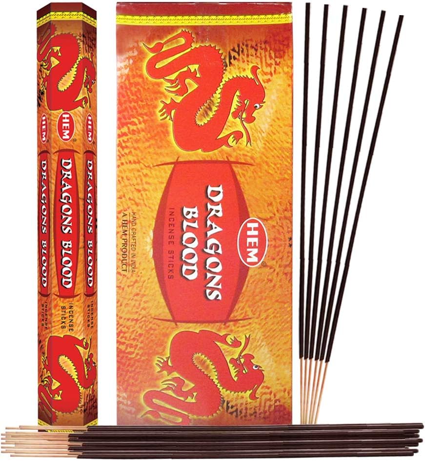 Dragons Blood Incense Sticks and Holder Set