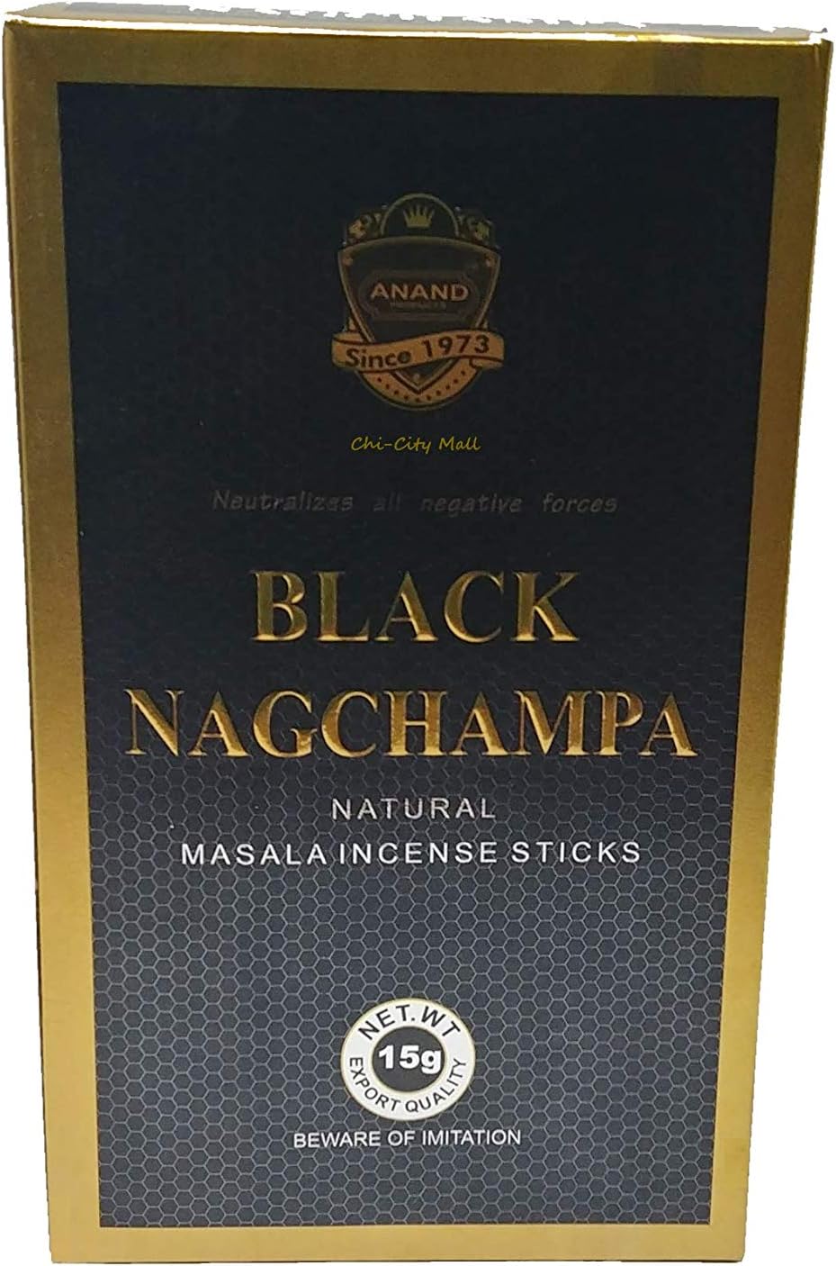 Anand Agarbathi Black Nag Champa Incense Sticks 180g Pack