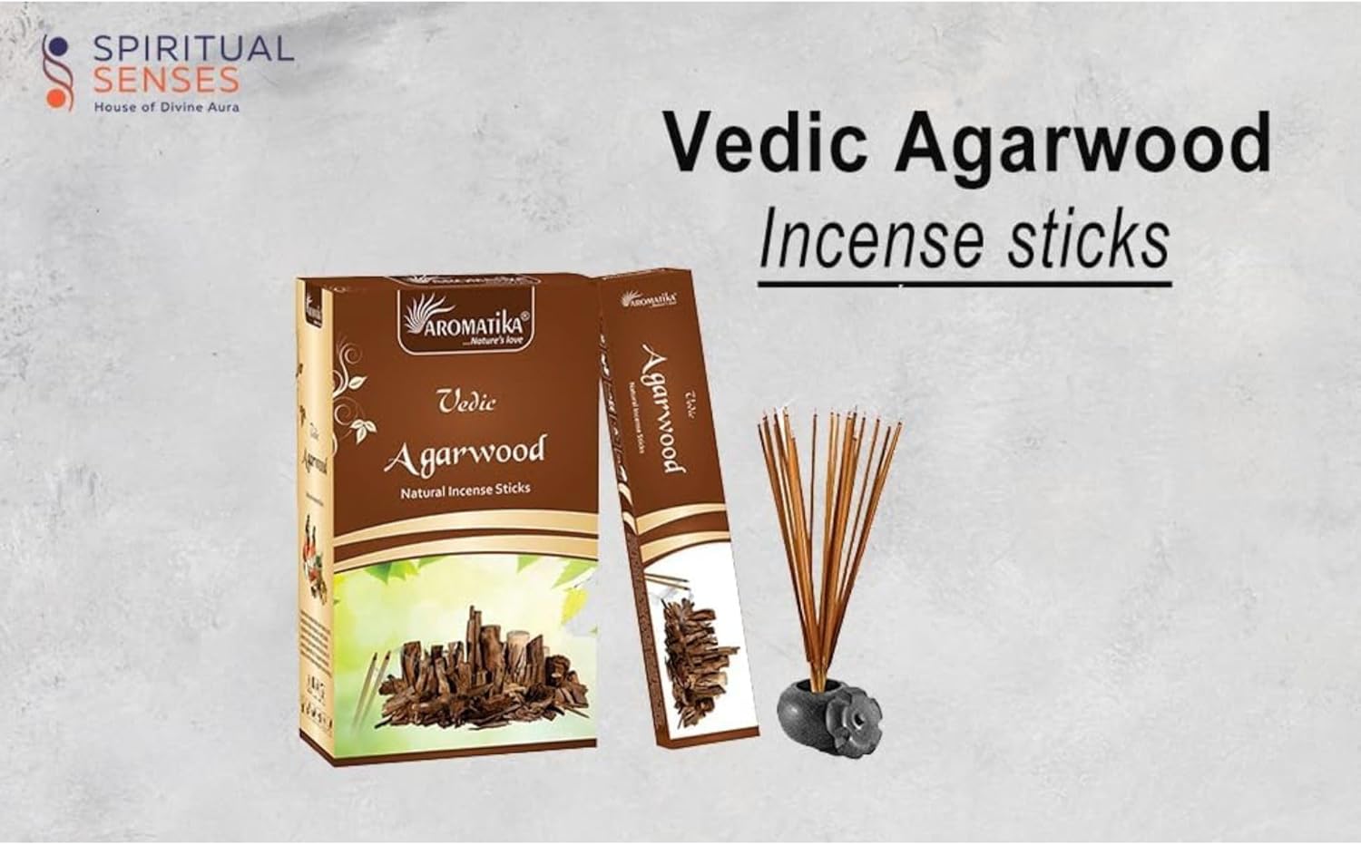 ARO VATIKA Vedic Agarwood Incense Sticks 144 in Pack of 12
