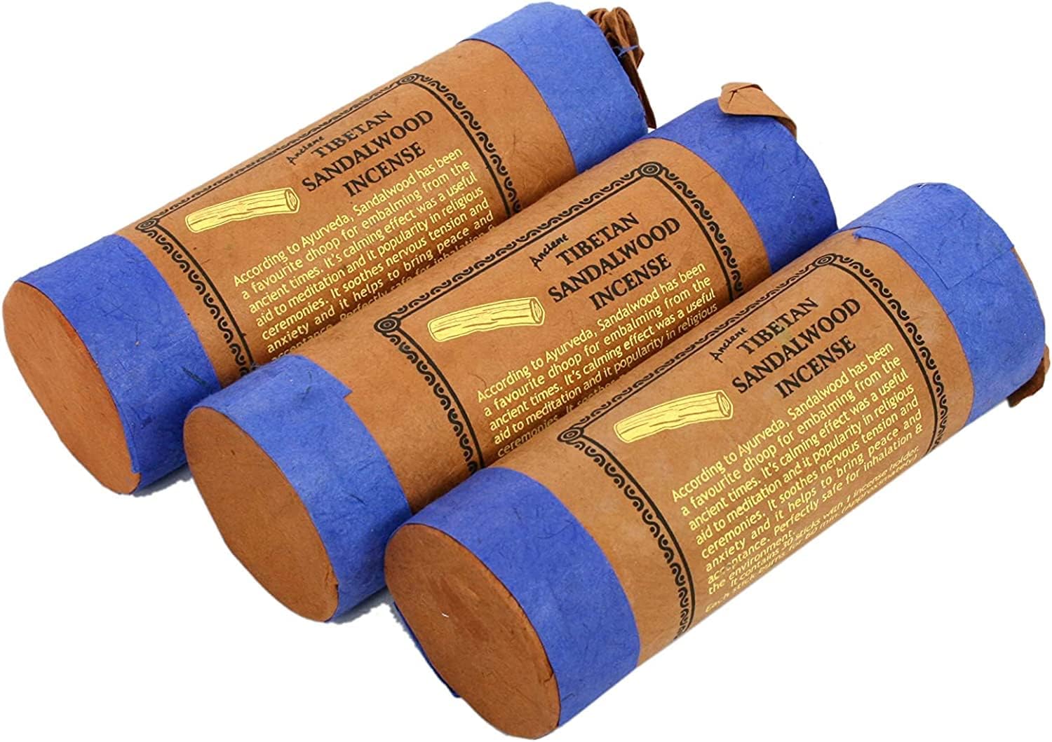 Ancient Tibetan Sandalwood Incense Bundle of Three
