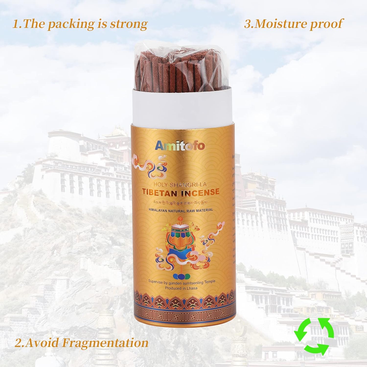 Tibetan Incense Sticks - Natural Healing Meditation 160 Sticks