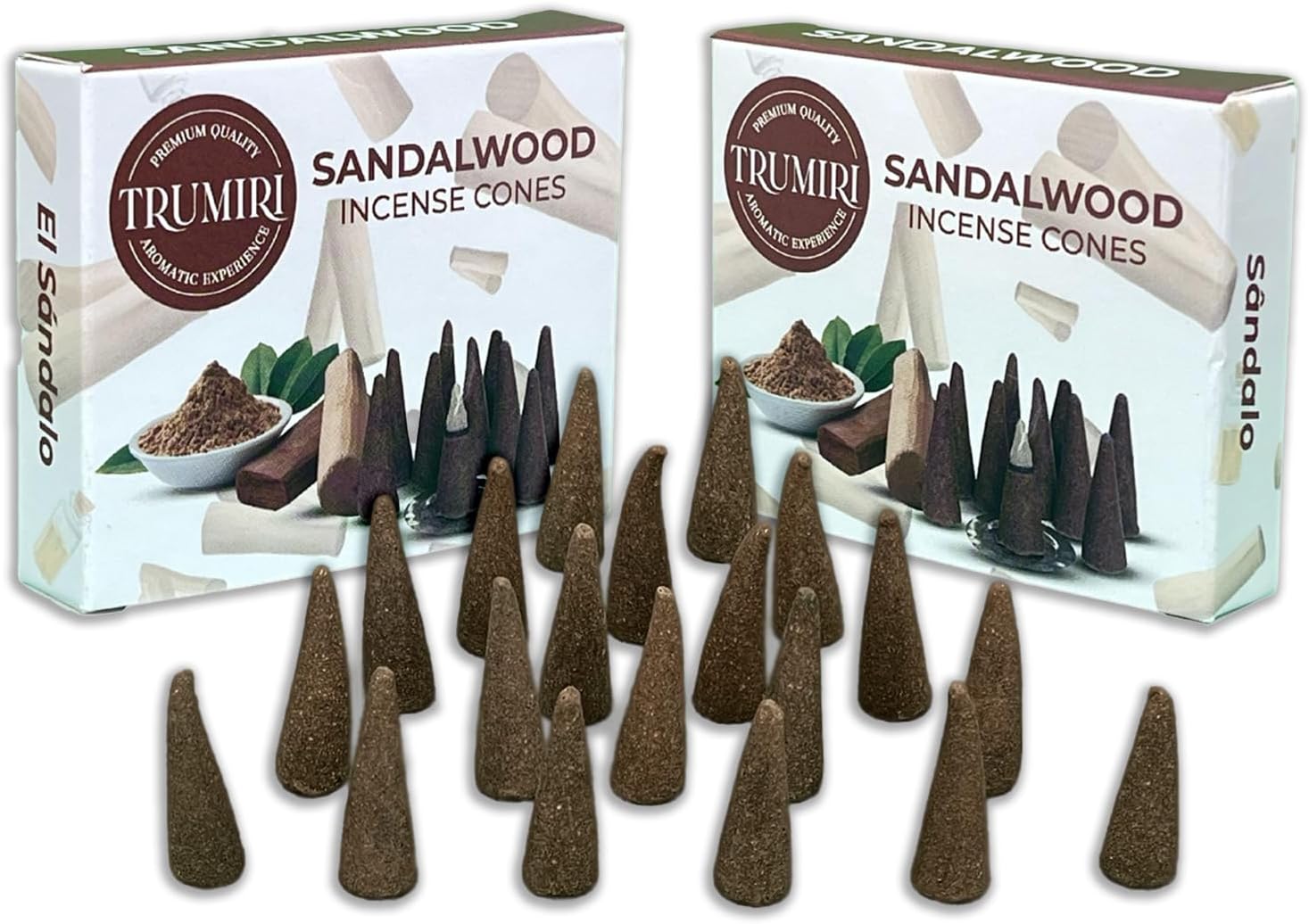 TRUMIRI Sandalwood Incense Cones - 20 Cone Pack