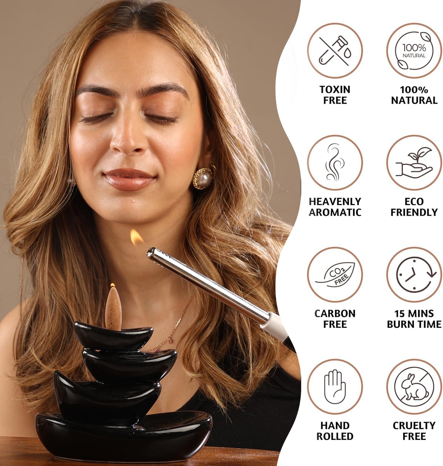 Folkulture Backflow Incense Cones Pack of 20