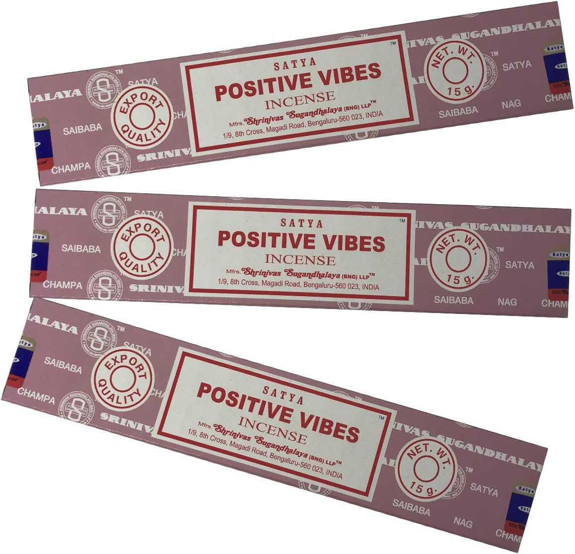 Satya Nag Champa Incense Sticks - Pack of 3