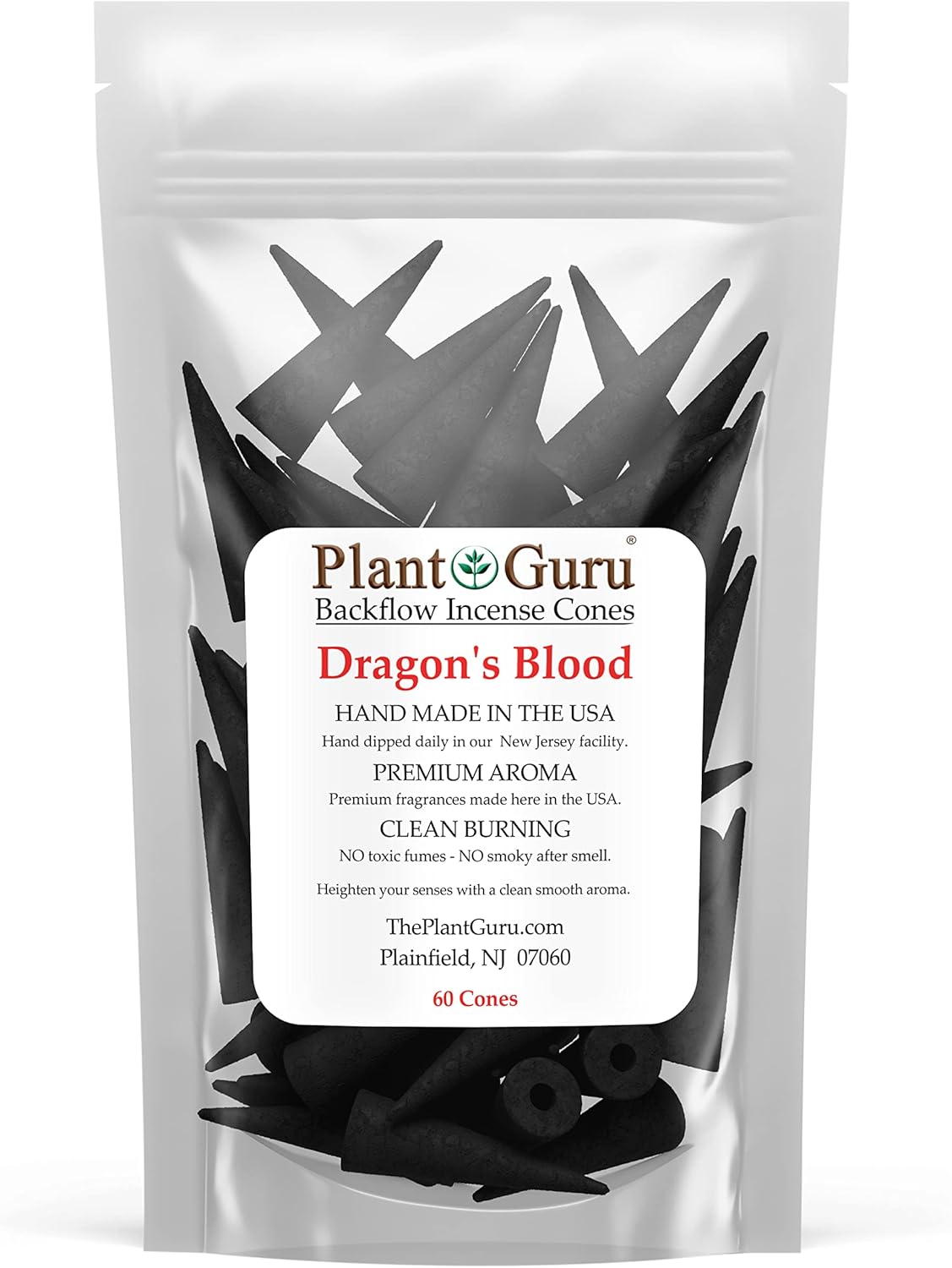 Dragons Blood Charcoal Incense Cones 2 Inch 60 Pack