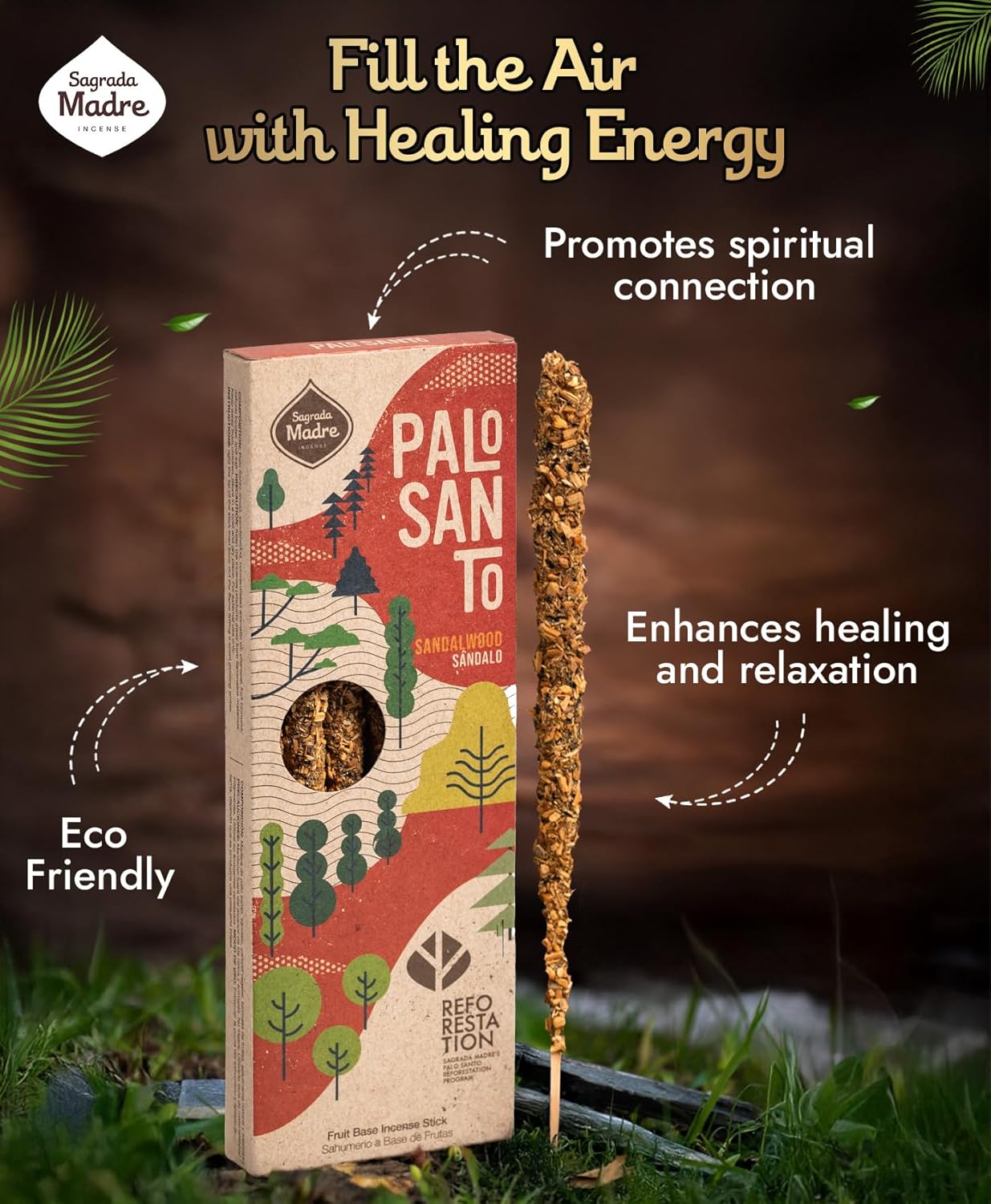 4pcs Wildly Harvested Palo Santo Incense Sticks - Non-Toxic Aromatic 67 Long