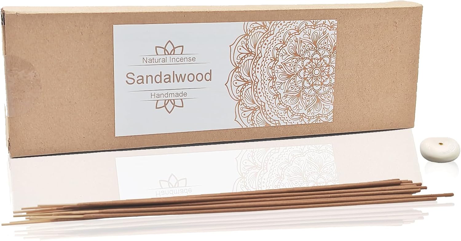 TOSAMC Sandalwood Incense Sticks 120pcs Natural Burn