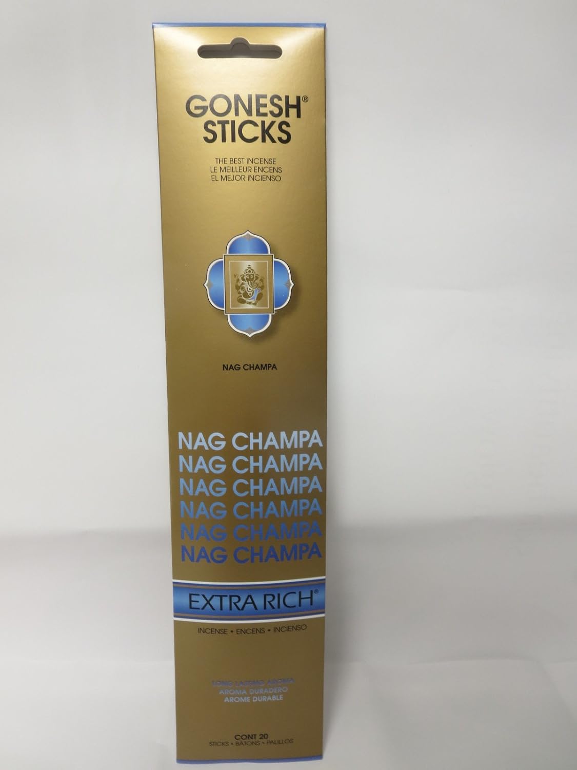 Gonesh Extra Rich Incense Sticks 12 Pack 240 Sticks