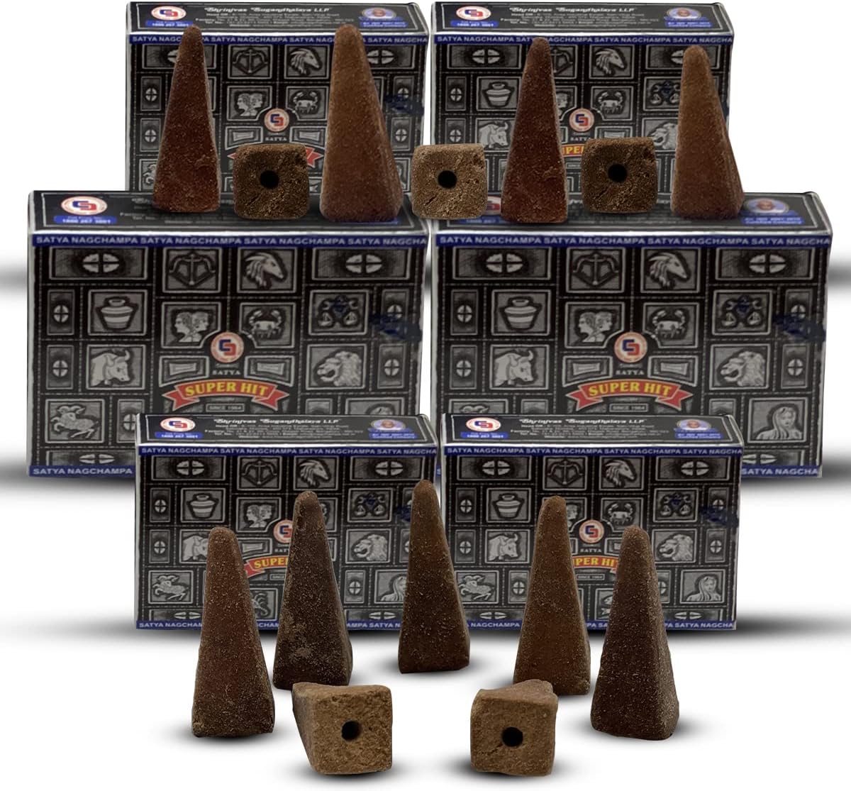 Super Hit Backflow Incense Cones - Pack of 6