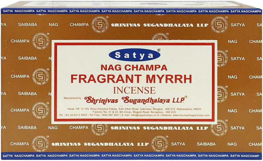 TRUMIRI Fragrant Myrhh Incense Sticks and Holder Bundle