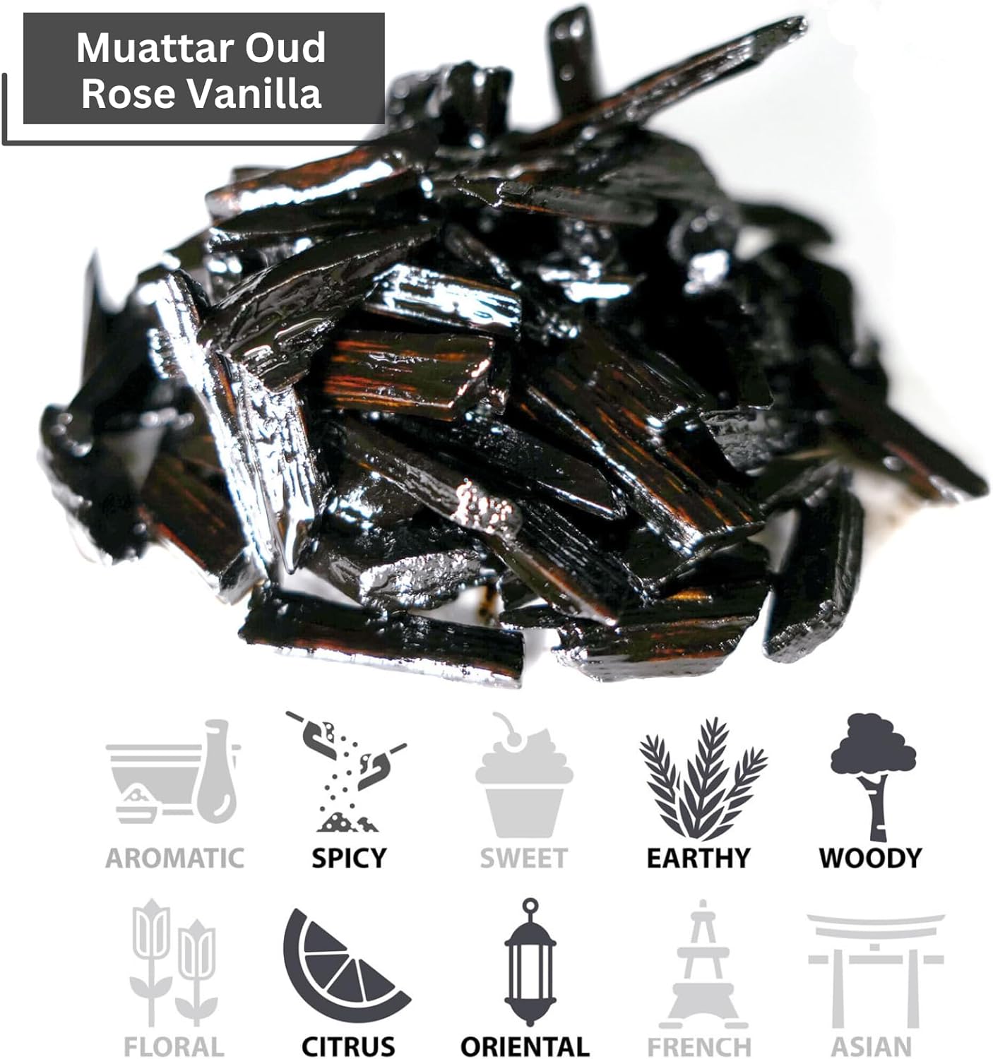 Muattar Oud Rose Vanilla 50g Incense Meditation Stress Relief