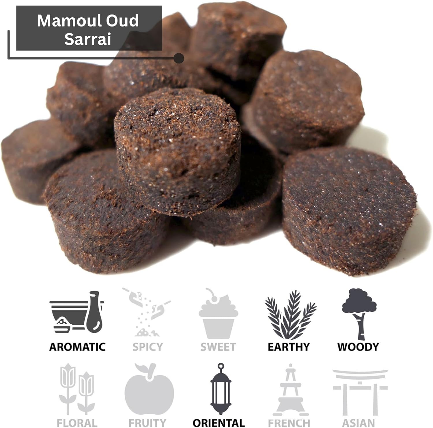 Mamoul Oud Sarrai 80g Bakhoor for Electric Charcoal Burner