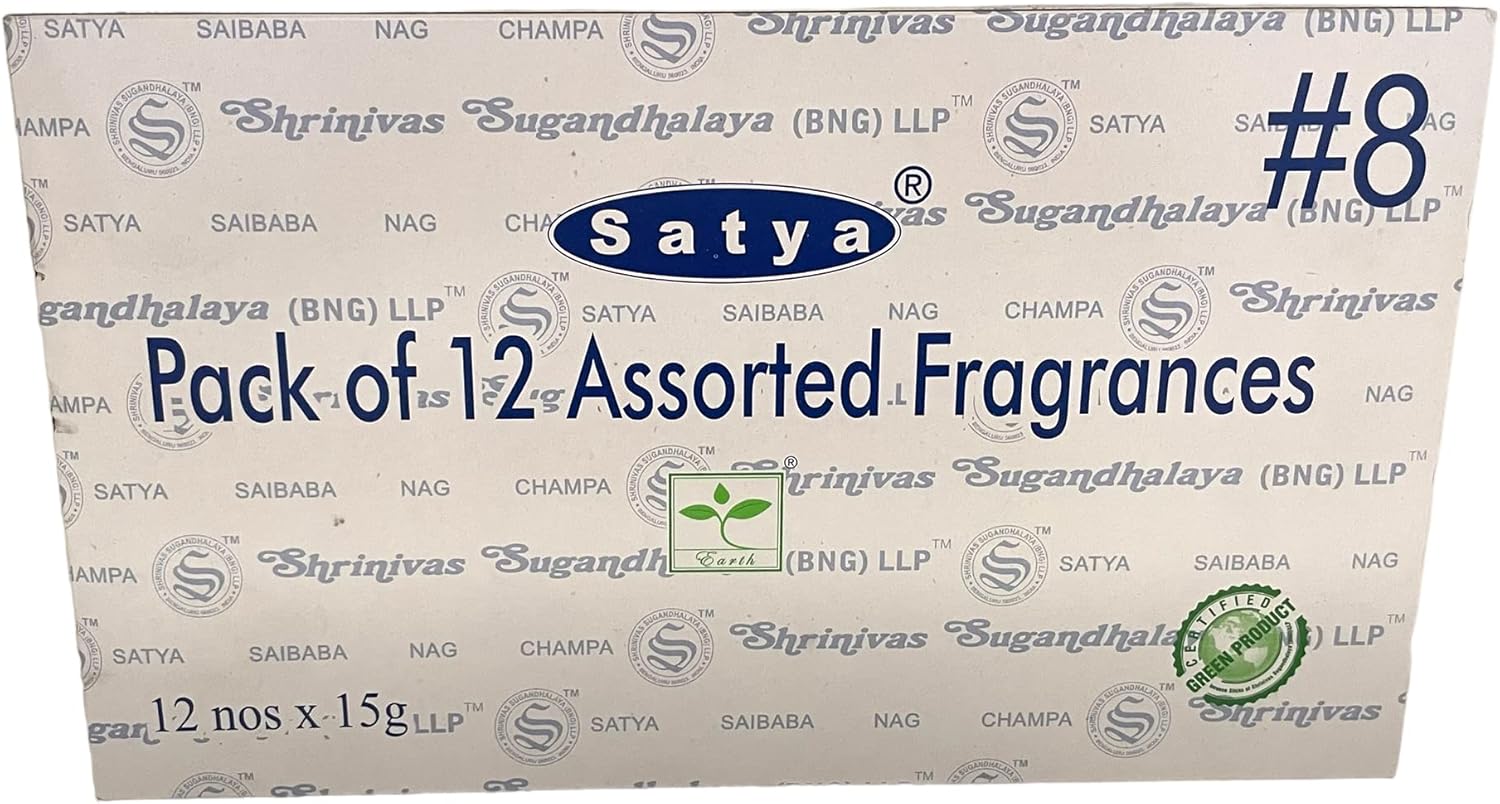 Satya Variety Pack 08 Set of 12 Incense Sticks