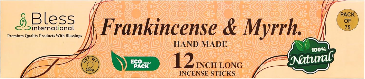 Bless International Frankincense and Myrrh Natural Incense Sticks